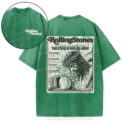 Rolling Stones Christian Resurrection lightbackground distressed Christian Washed T-Shirt