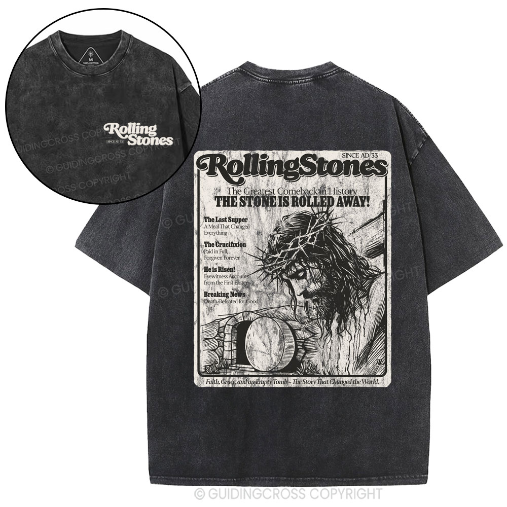 Rolling Stones Christian Resurrection lightbackground distressed Christian Washed T-Shirt