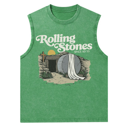 Rolling Stones Christian  Washed Tank Top