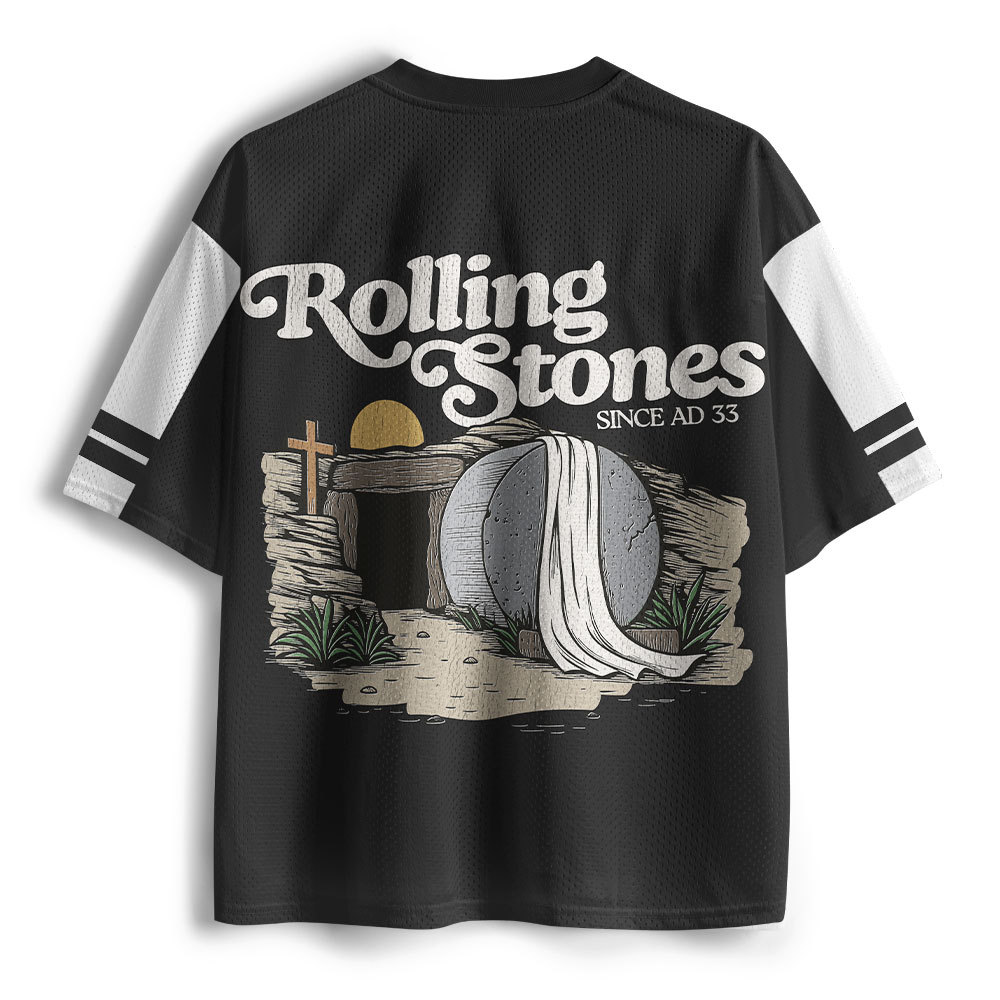 Rolling Stones From AD33 Christian Mesh Jersey