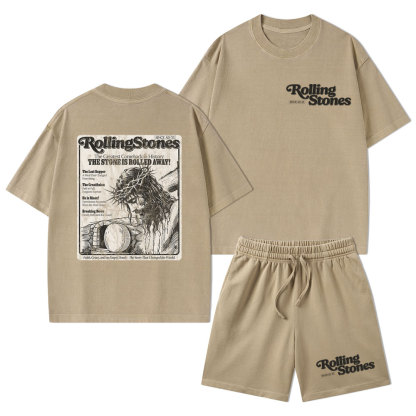 Rolling Stones Resurrection Christian Washed T-Shirt & Shorts