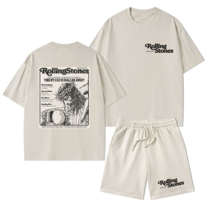 Rolling Stones Resurrection Christian Washed T-Shirt & Shorts