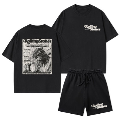 Rolling Stones Resurrection Christian Washed T-Shirt & Shorts