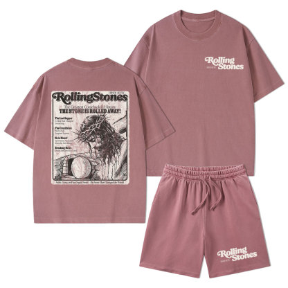 Rolling Stones Resurrection Christian Washed T-Shirt & Shorts