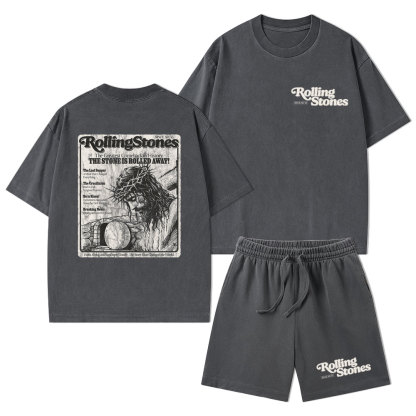 Rolling Stones Resurrection Christian Washed T-Shirt & Shorts