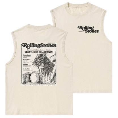 Rolling Stones Resurrection Christian Washed Tank Top