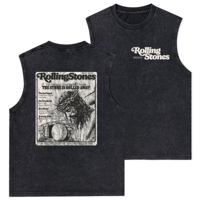Rolling Stones Resurrection Christian Washed Tank Top