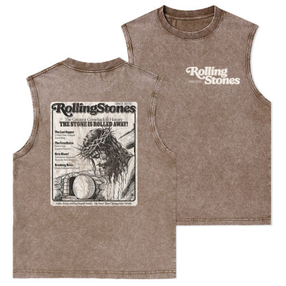 Rolling Stones Resurrection Christian Washed Tank Top