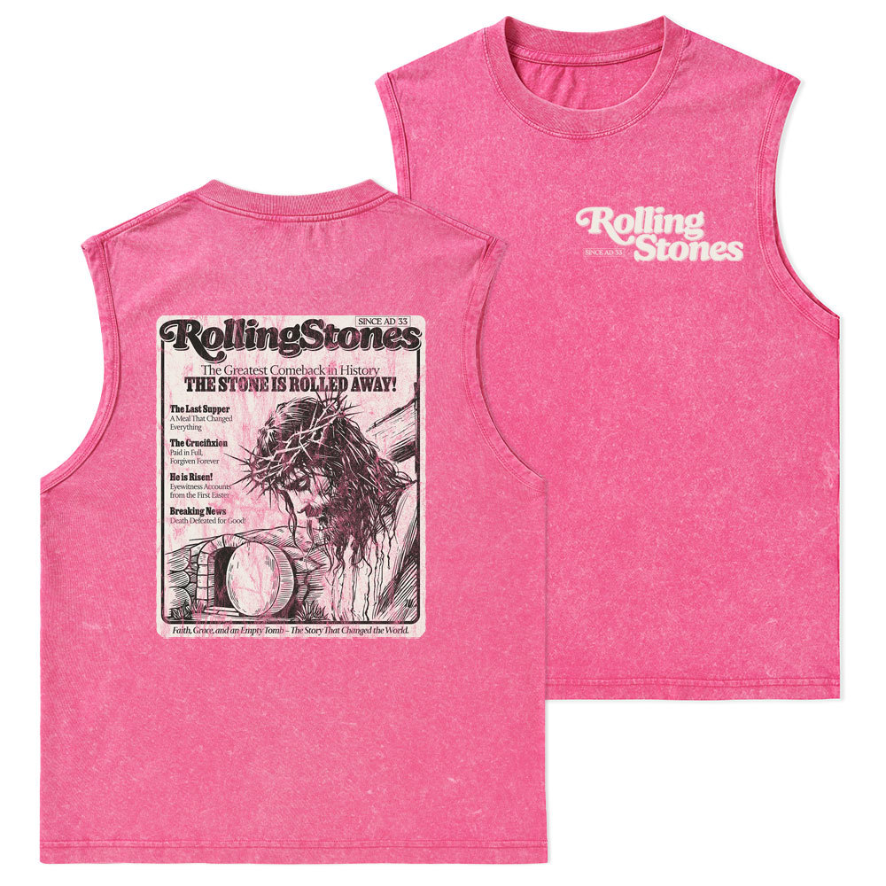 Rolling Stones Resurrection Christian Washed Tank Top