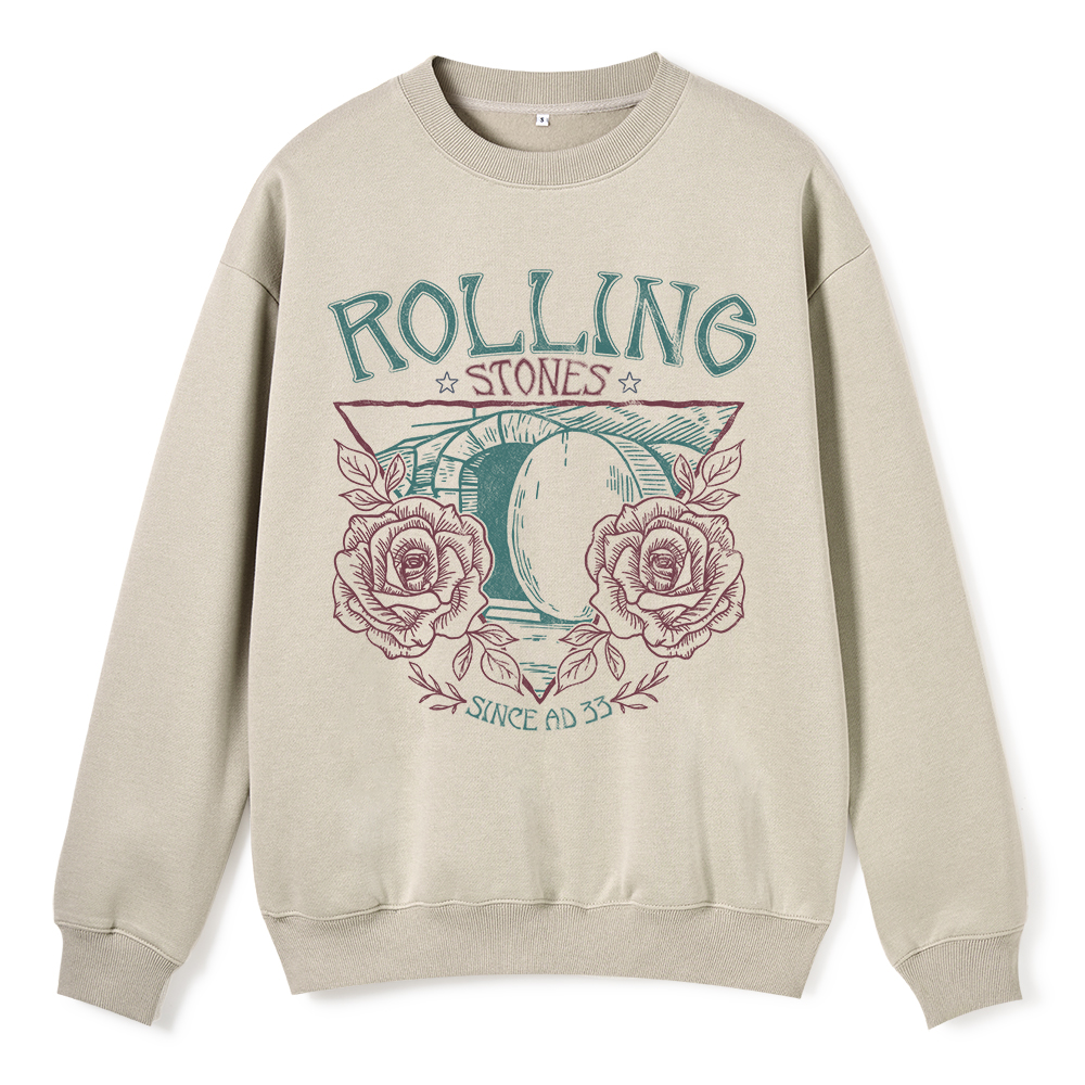 Rolling Stones Retro Christian Fleece Sweatshirt