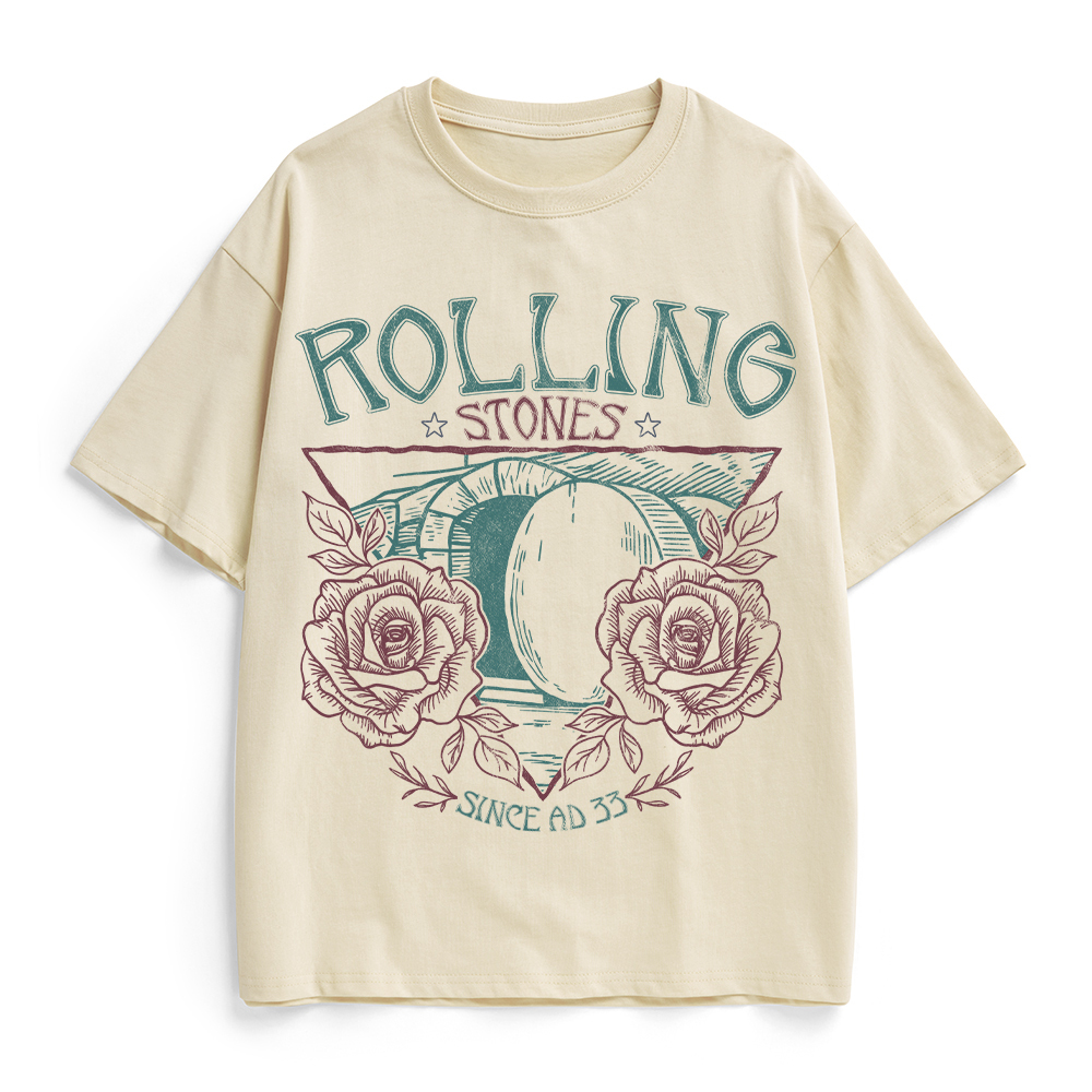 Rolling Stones Retro Christian Heavy Cotton T-Shirt