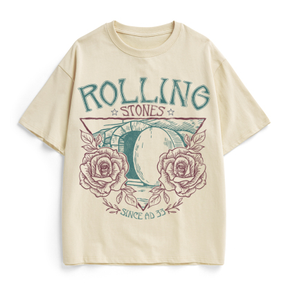 Rolling Stones Retro Christian Heavy Cotton T-Shirt
