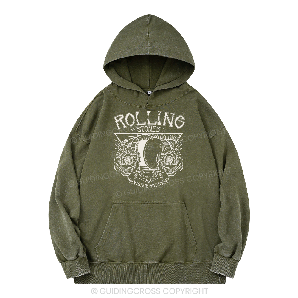 Rolling Stones Retro Christian Washed Hoodie
