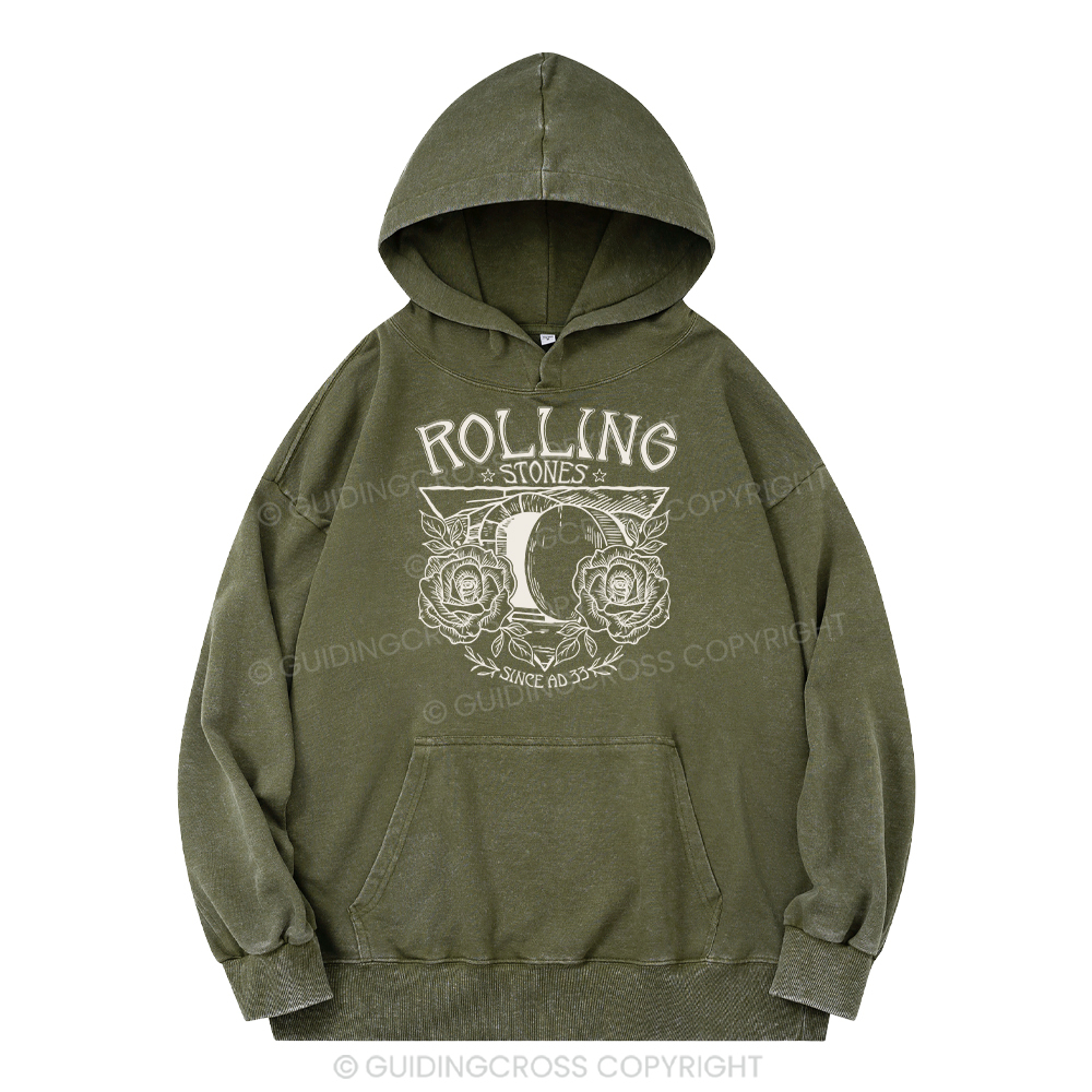 Rolling Stones Retro Christian Washed Hoodie