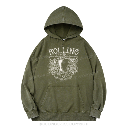 Rolling Stones Retro Christian Washed Hoodie