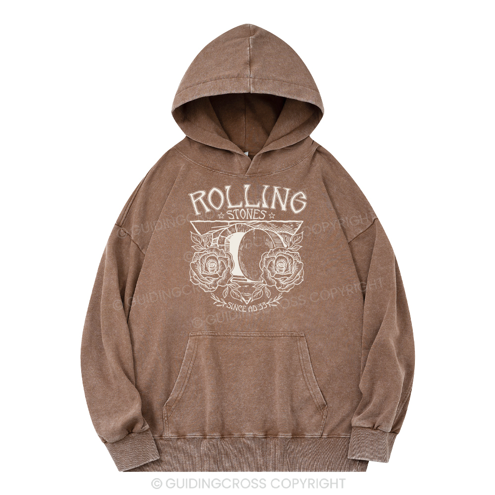 Rolling Stones Retro Christian Washed Hoodie