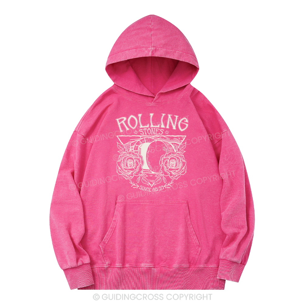 Rolling Stones Retro Christian Washed Hoodie