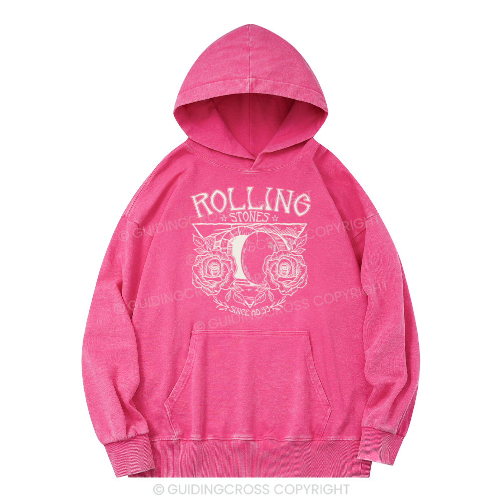 Rolling Stones Retro Christian Washed Hoodie