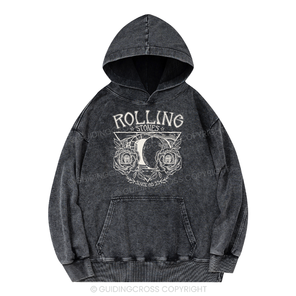 Rolling Stones Retro Christian Washed Hoodie