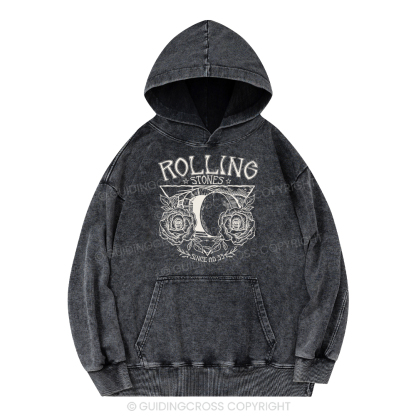 Rolling Stones Retro Christian Washed Hoodie