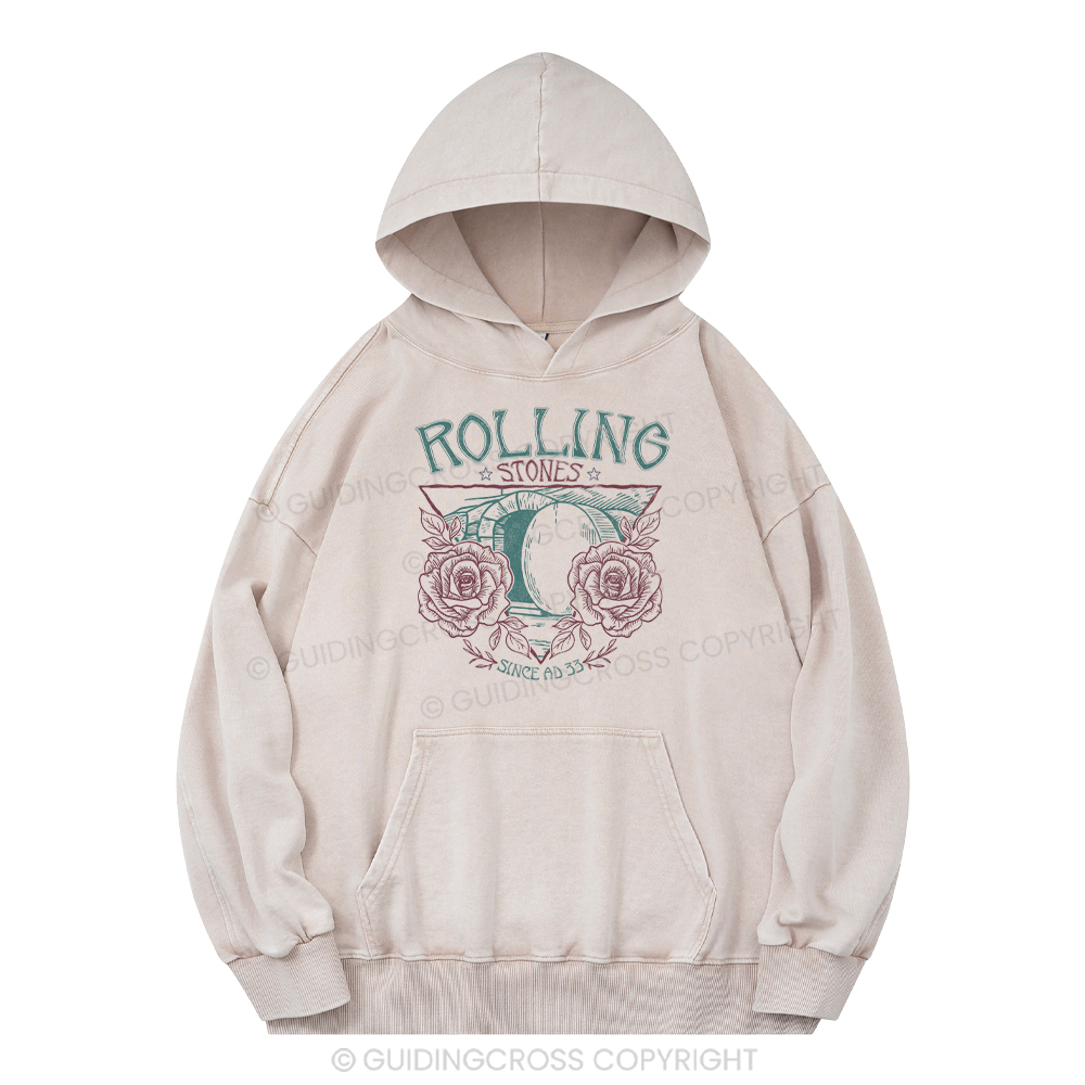 Rolling Stones Retro Christian Washed Hoodie