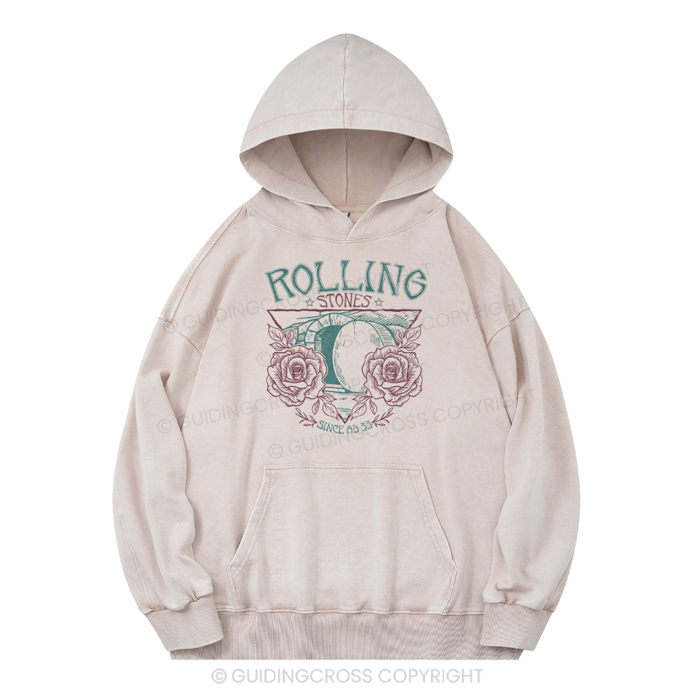 Rolling Stones Retro Christian Washed Hoodie