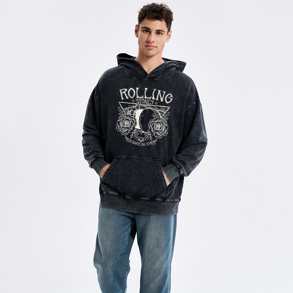 Rolling Stones Retro Christian Washed Hoodie