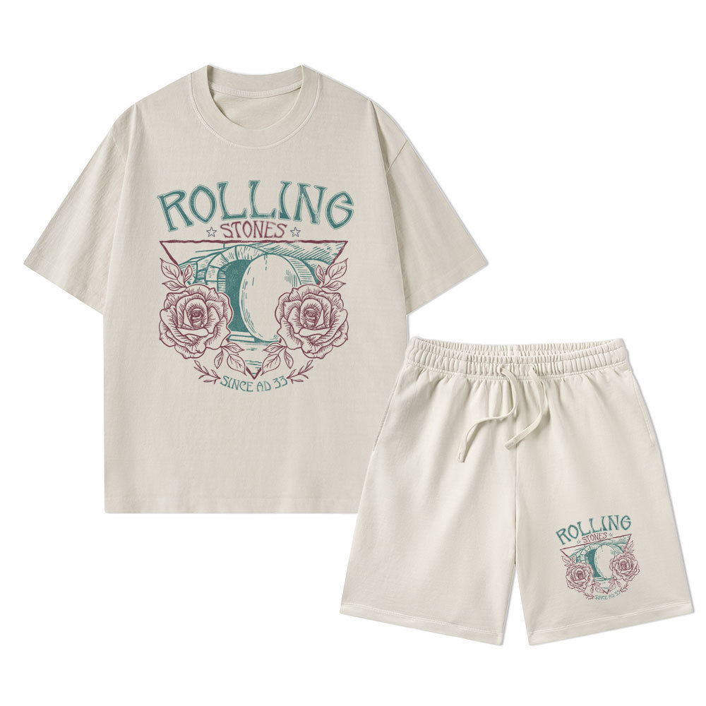 Rolling Stones Retro Christian Washed T-Shirt & Shorts