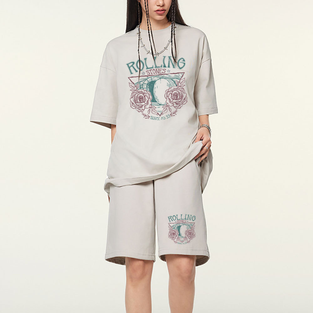 Rolling Stones Retro Christian Washed T-Shirt & Shorts