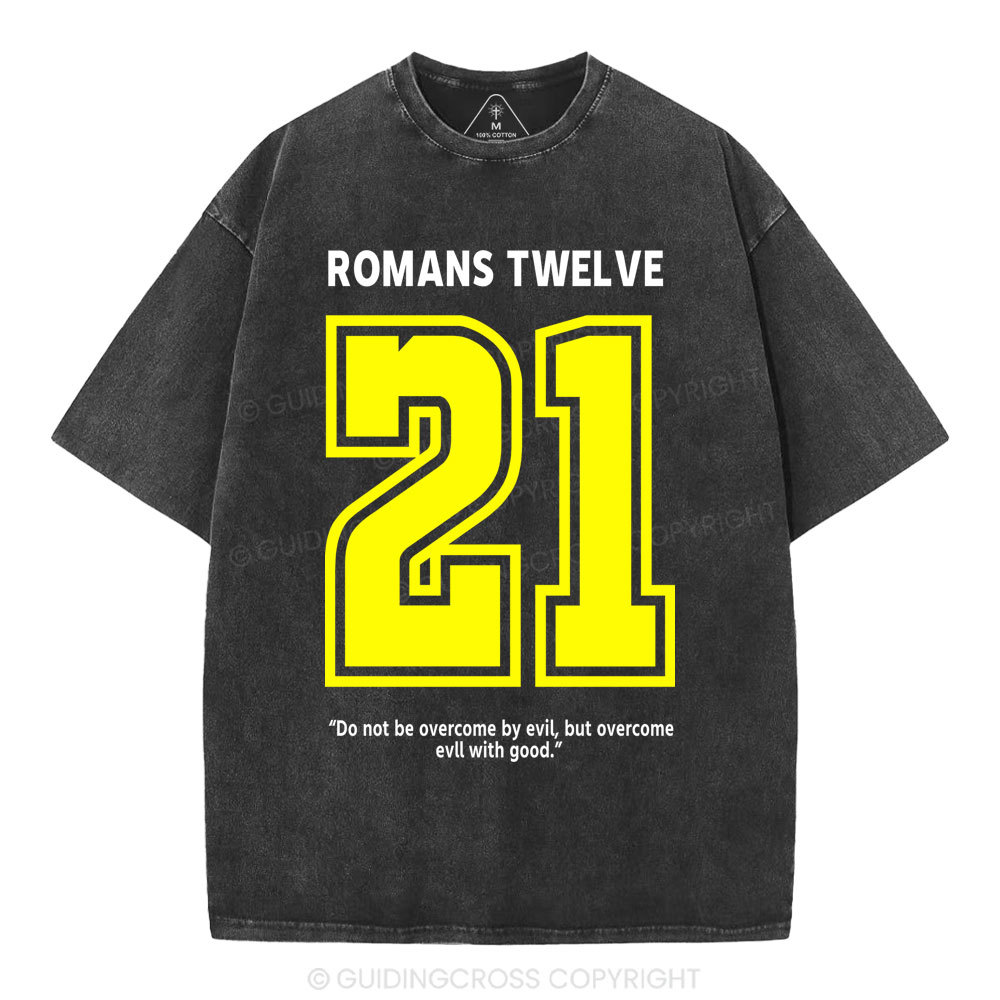 Romans Twelve Christian Washed T-Shirt Sale - GuidingCross
