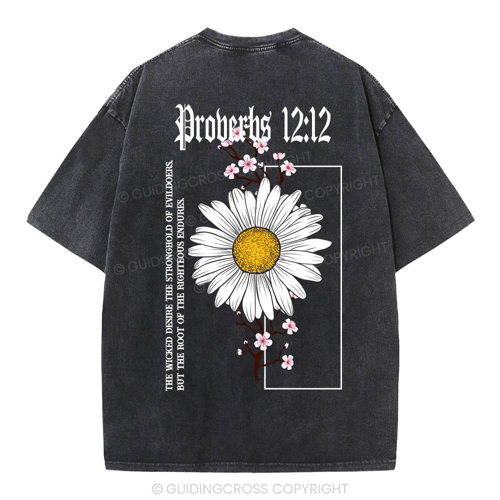 Root Of The Righteous Endures Christian Washed T-Shirt