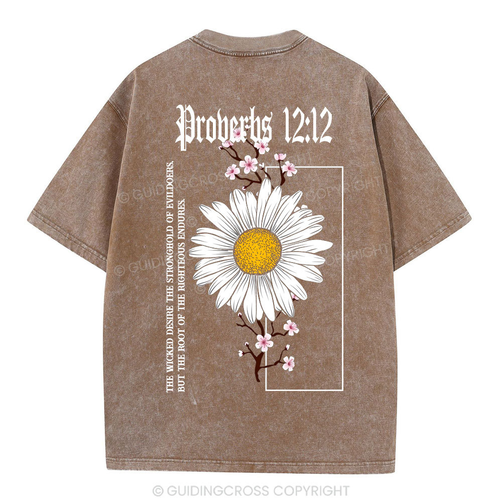 Root Of The Righteous Endures Christian Washed T-Shirt