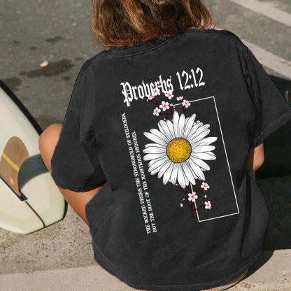 Root Of The Righteous Endures Christian Washed T-Shirt