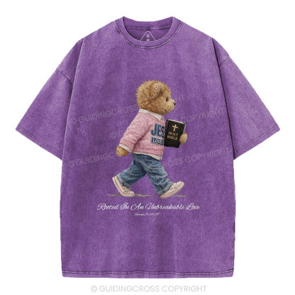 Rooted In An Unbreakable Love Christian Washed T-Shirt