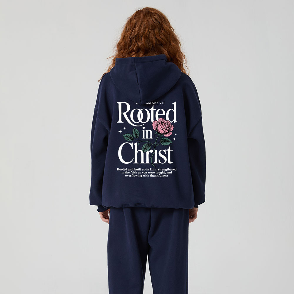 Rooted In Christ Christian Fleece Hoodie Set