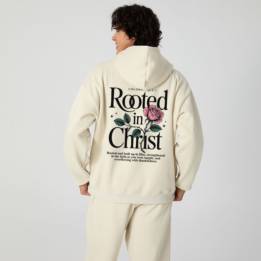 Rooted In Christ Christian Fleece Hoodie Set