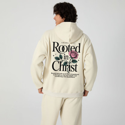 Rooted In Christ Christian Fleece Hoodie Set