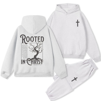 Rooted In Christ Christian Premium Fleece Hoodie Set