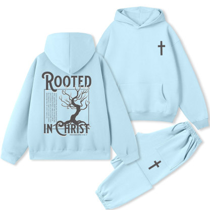 Rooted In Christ Christian Premium Fleece Hoodie Set