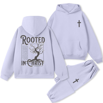 Rooted In Christ Christian Premium Fleece Hoodie Set