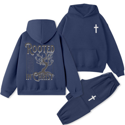 Rooted In Christ Christian Premium Fleece Hoodie Set