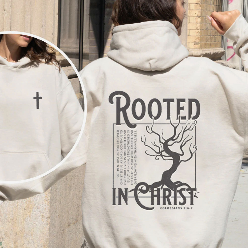 Rooted In Christ Christian Premium Fleece Hoodie Set