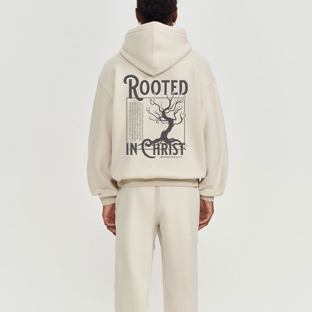 Rooted In Christ Christian Premium Fleece Hoodie Set