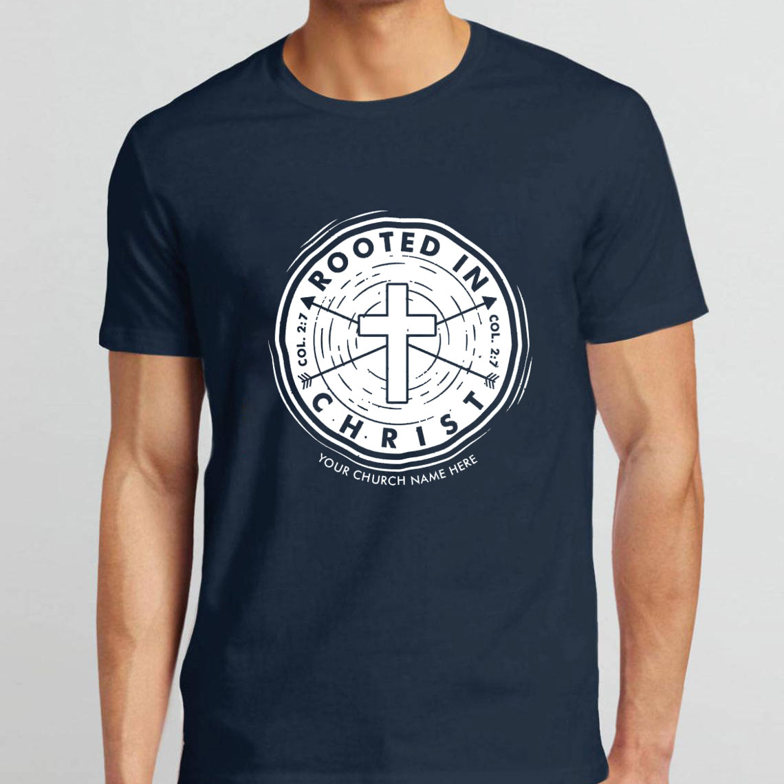 Personalized Rooted In Christ Christian T-Shirt