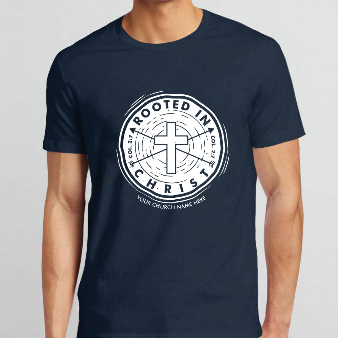 Personalized Rooted In Christ Christian T-Shirt