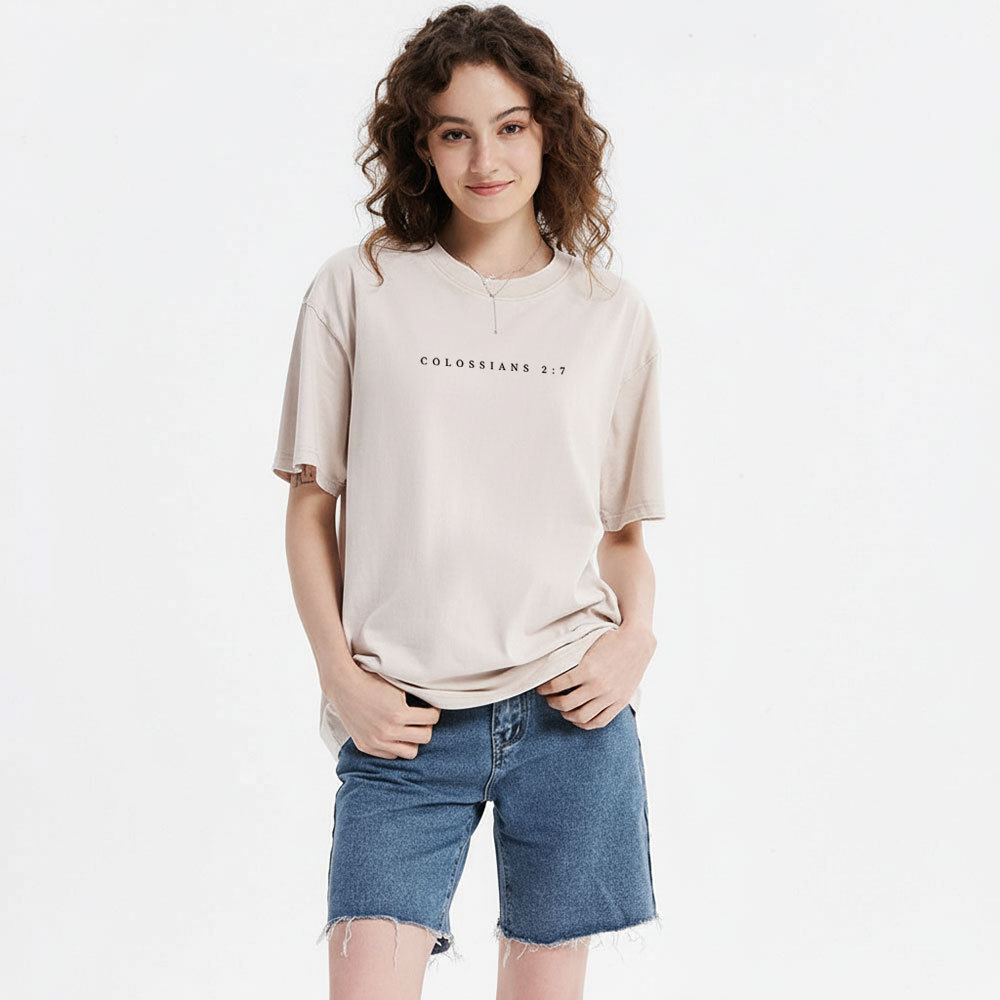 Rooted In Christ Christian Washed T-Shirt