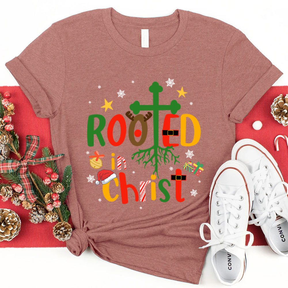Rooted In Christ Christmas T-Shirt