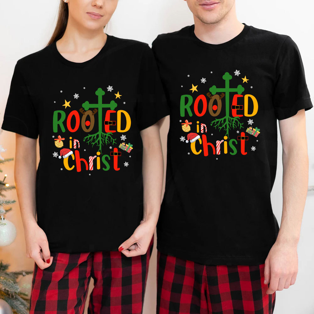 Rooted In Christ Christmas T-Shirt