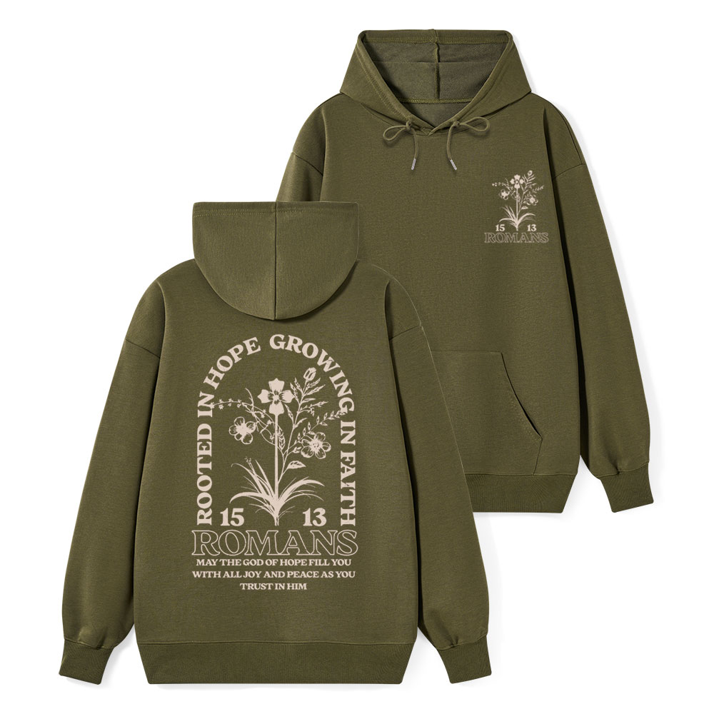 Rooted In Hope Classic Christian Hoodie