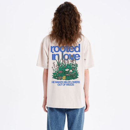 Rooted In Love Christian Washed T-Shirt